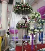 Novo estilo arranjo de flores candelabros peças centrais do casamento, piso alto candelabro de metal, home decor castiçal