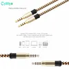 3.5mm Auxiliary AUX Extension Audio Cable Unbroken Metal Fabric Braiede Male Stereo cord 1.5M 3M for iphone Samsung MP3 Speaker Tablet PC