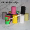 silicone oil barrel containers jars dab wax vaporizer rubber drum shape container 26ml large food grade silicon dry herb6275027