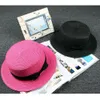 Lady Boater Sun Hat Ribbon Round Flat Top Straw Fedora Panama Hat Summer Caps For Women Straw Hat Women039s Hats Gorras6201336
