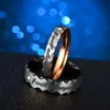 Zijn haar paren gegraveerde titanium ring Romantisch "Ik zal altijd bij je zijn" Paren beloven verlovingsring s8993181