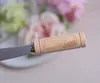 Stainless Steel Spreader with Wine Cork Handle Butter Knife Wedding Favors and Gifts Baby Shower Favors with Box LZ1863
