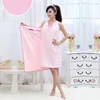 Asciugamani da bagno magici Lady Girls SPA Asciugamano da doccia Body Wrap Accappatoio Accappatoio Beach Dress Wearable Magic Towel 9 colori 155 * 80cm MK281