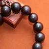 Bracciale con perline di preghiera da 12 mm con venere Braccialetti con legno di sandalo rosso lobulare naturale autentico dell'India Regalo di ornamento di moda di gioielli in legno popolare