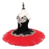 Girls Black And Red Classical Ballet Tutu Children Professional Ballet Dance Tutu Costumes Adult Performance Stage Competition Dancewear