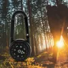 DC27 3-i-1 dubbelsidig Mini Compass Carabiner termometer för utomhus