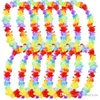 Hawaiian Rainbow Flower Leis Konstgjord Blomma Strand Garland Halsband Luau Party Gay Pride 40 inches Multi Color