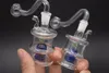 10mm 미니 유리 봉 나선형 Recycler Dab 오일 굴착 물 파이프 10mm Banger 및 호스가있는 공동 물 봉