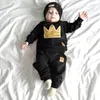 Herbst Baby Kleidung Sets Kleinkind Langarm Baumwolle T-shirt Hosen Kinder Kostüme Set Krone Kostüme