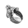 Norse Viking Bear Man Ring Stainless Steel Jewelry Vintage Skull Animal Celtic Knot Biker Men Ring Whole 843B5129628