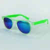 Gafas de sol con montura transparente para niños, lentes de mercurio, 6 colores, gafas de sol coloridas para niños, gafas completas Shop296Q