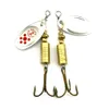 Hengjia 20Pcs Новая металлическая ложка Spinnerbait Рыболовные приманки с тройными крючками Воблер Goldon Блестки Приманки 6.7CM-7.3G