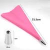 18 PCS/Set Silicone Pastry Bag Nozzles DIY Icing Piping Cream Reusable Pastry Bags +16 Pcs Nozzle+1 Pcspiping Tip Coupler