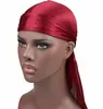 2018 Nuovi uomini di moda Raso Durags Bandana Turbante Parrucche Uomo Silky Durag Copricapo Fascia Cappello da pirata Accessori per capelli