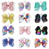 Bambini Abbronzanti amore Squame di pesce Archi Forcina per neonate Fiocco per capelli Accessori per cartoni animati per bambini Barrettes 8 pollici 13 colori C4406