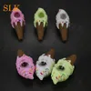 Unique tobacco tube dry herb smoking silicone pipes 4.30 inch small ice cream shape bongs suprise gift