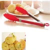 1Pcs Hot Sale Stainless Steel Plastic BBQ Tongs Clip Salad Bread Serving Tongs Kitchen Tools Wholesale Random Color