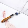 Fashion Natural Stone Hexagonal prism Drusy Druzy Necklaces 5 Colors Mermaid Scale Pendant Necklace For Women Lady Jewelry