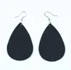 Pu Teardrop Leather Earrings Leaf Drop Lätta Bohemian Örhängen för Kvinnor Flickor