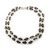 Najnowszy projekt mody Naturalny słodkowodny biżuteria perłowa 6-7 mm Pearl podwójny łańcuch Naszyjnik żeński urok biżuterii