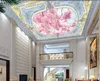 Benutzerdefinierte Decke Wandbilder Tapete Orchidee Rose Wandbild 3D Wohnzimmer Wallpaper Decke 3D-Wallpaper für die Wand