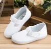 Casual Canvas Solid White Color Cool High Top Children Shoes For Boy/Girl Kids Sneakers Size 22-40