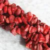 DIY Halbzeuge ausgezeichnete Qualität 5 Stränge rote natürliche Korallen unregelmäßigen Kies 5-7mm Chips nugget Halbedelstein lose Perlen