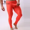 MLXN Man Penis Pouch Schede Strakke Dunne Thermisch Ondergoed Mannen Jacquard Lingerie Mannelijke Lange Onderbroek Transparante Legging Gay Underpant226U