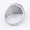 Valily Sieraden Men039s Zegelring Eenvoudige Ovale Matte Gouden Zegel Ringen Rvs fashion Ring voor Mannen Anel J7879023