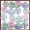 Ny Twill Silk Scarf Women Big Leaves Printing Office Bandana Fashion Silk Foulard Handkakor Kvinnliga omslag 90 cm*90 cm