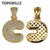 A-Z anpassade bokstäver hängsmycke för män n kvinnor Micro Pave Cubic Zircon DIY Hip Hop halsband med repkedja