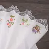 24 stks Vintage katoenen vrouwen hankies geborduurde vlinder kant bloem hanky floral geassorteerde doek dames zakdoek stoffen