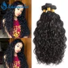 Brazilian Virgin Hair Water Wave 3 or 4 Bundles Human Hair Weave Unprocessed Peruvian Malaysian Indian Hair Bundles Natural Black Wholesale