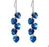 Swarovski Elements Crystal Long Earrings Temperament Earrings