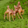 Yapay Mini Sika Deer Zürafa Peri Bahçe Minyatürleri Cüceler Moss Teraryumlar Reçine Zanaat Figürinler Ev Dekorasyon Mikro Peyzaj Dekor