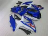 7 cadeaux carénages de moto pour SUZUKI 2008 2009 2010 GSX-R600 GSX-R750 08 09 10 GSXR 600 GSXR750 K8 kit de carénages noir bleu blanc