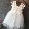 Vieeoease Girls Dress Flower Kids Odzież 2018 Summer Fashion Sleveless Kamizelka koronka Tutu Princess Party Sukienka KU1372771584