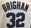 Mens Brigham Young Cougars JiMermer Fredette College Баскетбол майки Винтаж белый джерси # 32 Шанхай акулы сшитые рубашки