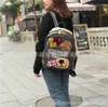 Koreanska tjejer ryggsäck tonåring barn tecknad brittiska stil axlar väskor barn skolväskor tjejer fritid resväskor julklappar