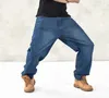 Mode Mäns Baggy Hip Hop Jeans Plus Storlek 30-46 Multi Fickor Skateboard Last Jeans för män Taktiska Denim Joggers Seasons Byxor Mens