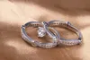 Kvinnor Mode Smycken 5a Zircon Stone CZ Engagement Bröllopsband Ring för kvinnor 925 Sterling Silver Ring Set