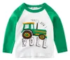 Groothandel Nieuwe Mode Herfst Baby Jongen Shirt Kinderen Lange Mouwen Auto Print T-shirt O Neck Shirt Top Hot Sale Kinderkleding