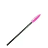 Partihandel 100st / Lot Engångs disponibel sminkborste Rosa Syntetisk Fiber Ögonfransborste Mascara Applicator Wand Brush Drop Shipping