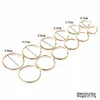 6 쌍 세트 빈티지 금색 Big Circle Hoop Earring for Women Steampunk 귀 클립 파티 보석 액세서리 선물 272s