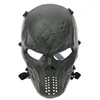 Odporne PC Lens Skull Paintball Games CS Field Face Ochrona Polowanie Taktyczne Kolarstwo Rowerowe Full Face Mask