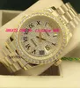 Luxe Watch Woman 2 Style 18K Yellow Gold Diamond Dial 41mm Diamond Bezel Automatische modeheren Watch Wordtwatch