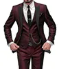 Modna mięta Green Men Garnitury Groom Tuxedos One Button Blazer Slim Fit 3 Sztuk Peaked Lapel Formalne Prom Best Men Suit (Kurtka + Spodnie + Kamizelka)