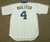 Milwaukee 4 PAUL MOLITOR 5 BJ SURHOFF 19 ROBIN YOUNT 23 TED SIMMONS 30 MOOSE HAAS maillot de baseball cousu