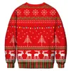 New Autumn Christmas Foelshirt da uomo donna autunno manica lunga 3d felpa con cappuccio felpe pullover jumper allentato