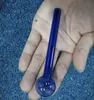 Lunghezza del bruciatore dell'olio colorato da 12 cm tubo di vetro tubo in vetro colorato ciotola blu verde ambra